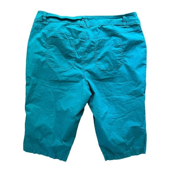 Lane Bryant Teal Turquoise Pedal Bermuda Shorts Capris Women's size 18 - Picture 2 of 7